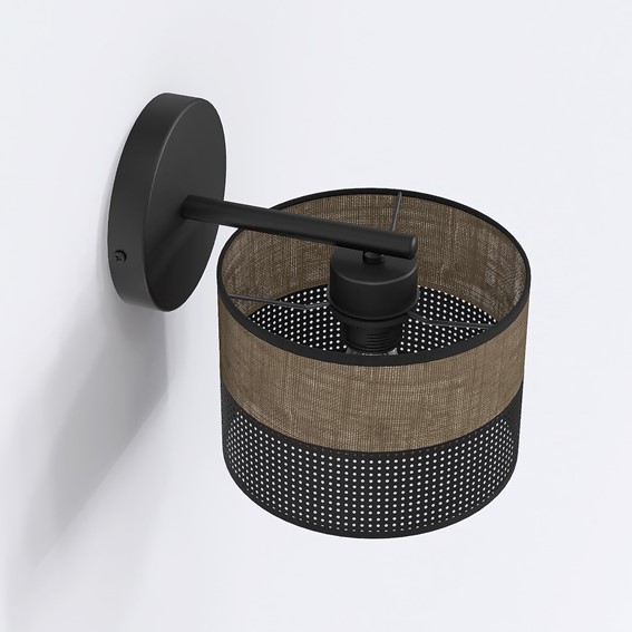 Kinkiet KARBON K1 Czarny/Brązowy