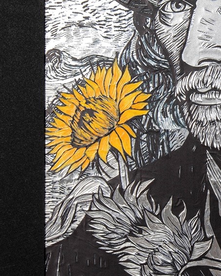 Obraz VAN SUNFLOWER 96x121cm