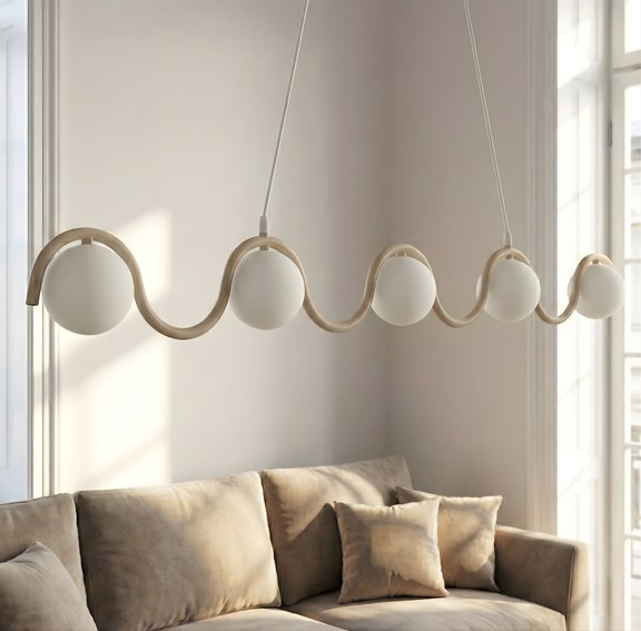 Lampa Wisząca SINUS 5 Beżowy