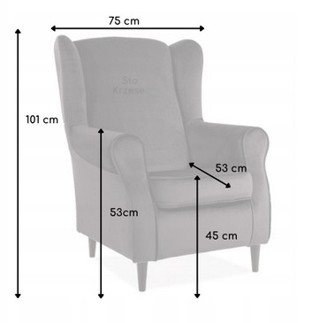 Fotel BARON Vlevet Cynamon Bluvel 4215