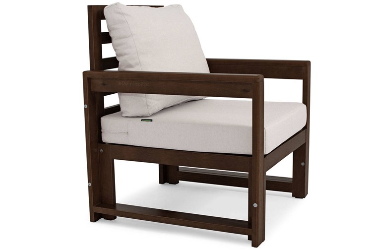 Fotel Ogrodowy MALTA Ciemny Brązowy/Szary