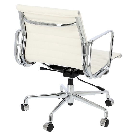 Fotel Biurowy CH1171T 58x59x79-88 Biała Skóra/Chrom