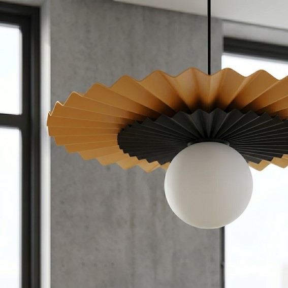 Lampa Wisząca UMBRA 1 Czarny/Pomarańczowy
