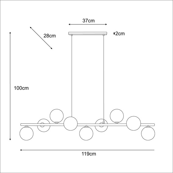 Lampa Wisząca LEMO K-5848 Biały/Beż/Bursztynowy