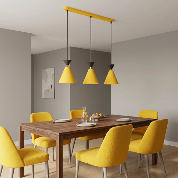 Lampa Wisząca KLEVER 3 Pomarańczowy/Czarny