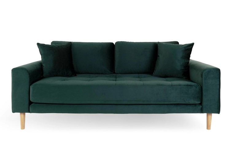 Sofa Trzyosobowa LIDO Butelkowa Zieleń/Naturalny