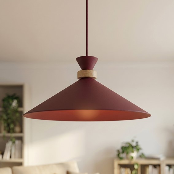 Lampa Wisząca OLIVO 1M Burgundowy