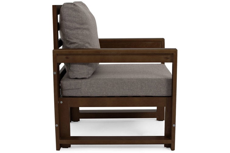 Fotel Ogrodowy MALTA Ciemny Brązowy/Grafitowy