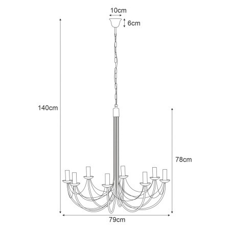 Lampa Wisząca PERSEO K-3521 Czarny