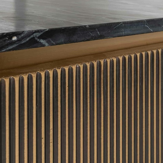 Szafka RTV IRONVILLE Czarny/Złoty