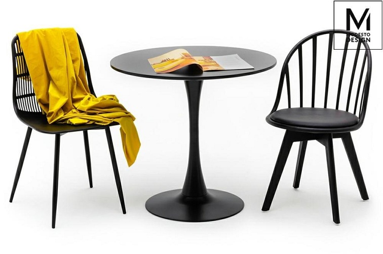 Stół Okrągły TULIP fi80 Czarny