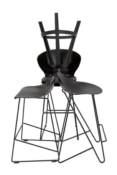 Krzesło Barowe Rolf 48x47x92 Czarny