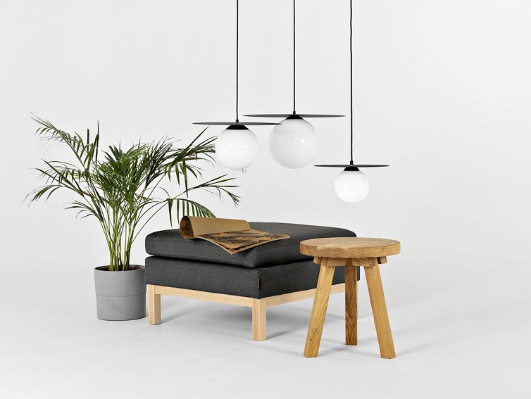 Lampa wisząca SKIVA BALL L – czarny