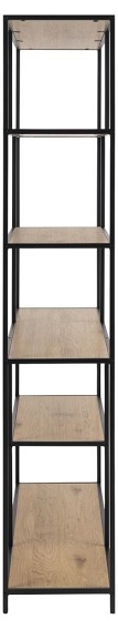Regał Seaford XIV 35x135x185 Dąb/Czarny
