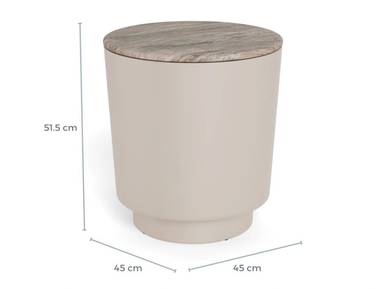 Stolik CANGAS fi45 Marmur/Szary