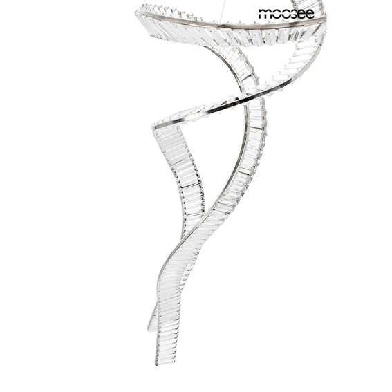 Lampa Wisząca WAVE CORDON 2B Srebrny/Transparentny