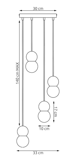 Lampa Wisząca LOOP 4 Biały
