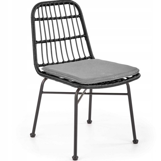 Krzesło Ogrodowe K401 Czarny/Popielaty