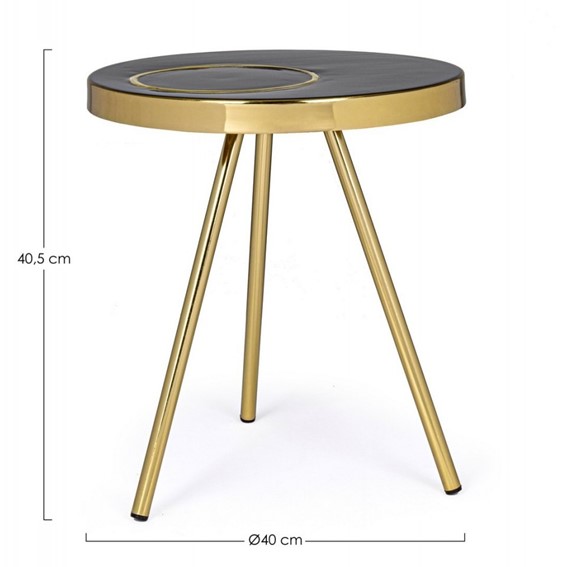 Stolik Kawowy KESAR fi40 Czarny