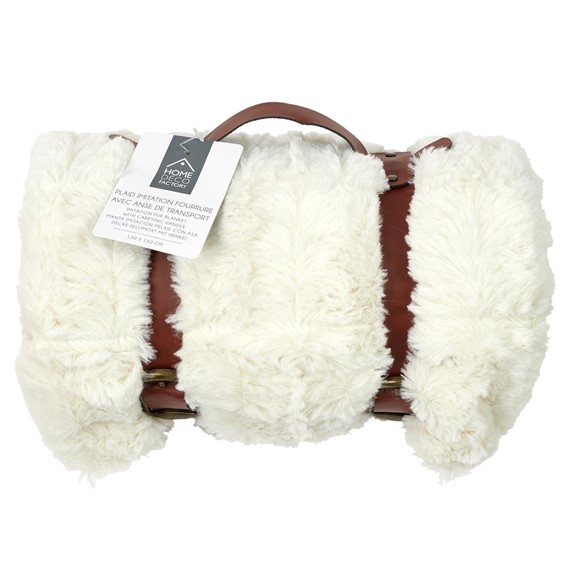 Koc FURRY 120x150cm Biały