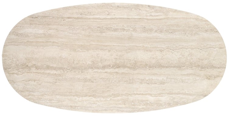 Stół JULIUS Jasny Trawertyn/Czarny