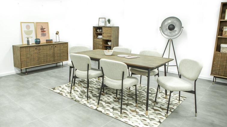 Stół Maze D05-200 100x200x76 Czarny/Brązowy