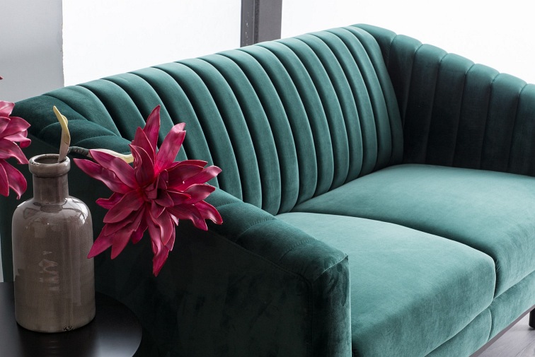 Sofa ASPREY 2 Velvet Wenge/Curry Bluvel 68