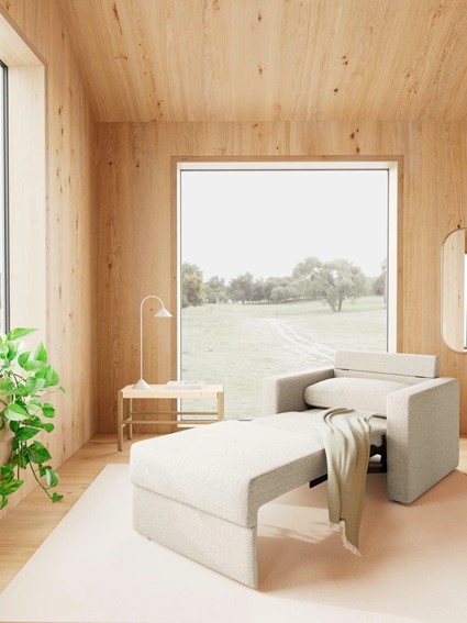 Fotel Rozkładany FLEURY Beżowy