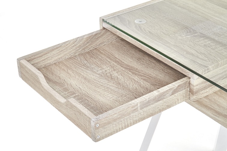 biurko B33 dąb sonoma-biały