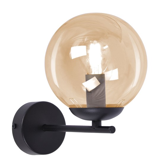 Kinkiet DELTA K-5306 Czarny/Bursztynowy