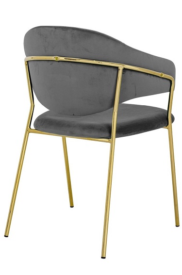 Krzesło NAOMI Szary/Złoty