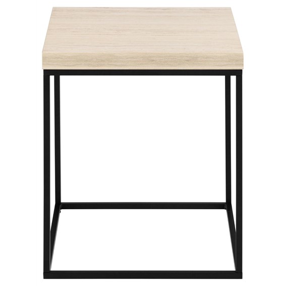 Stolik BAROSSA 40x40cm Beżowy Trawertyn