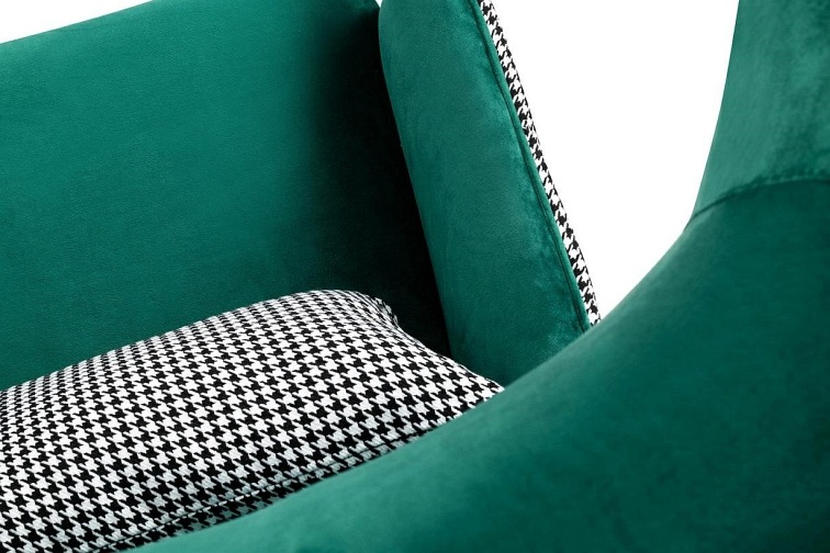 Fotel HAMPTON Velvet Szary/Zielony