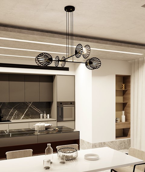 Lampa Wisząca PLAYA 4 Czarny