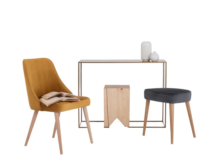 Krzesło Spring 45x50x85 Marakuja/Naturalny