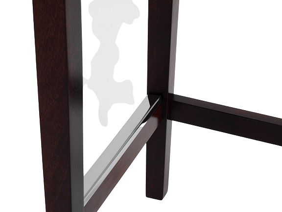 Stołek Barowy Wilton 41x45x67 Atramentowy/Orzech