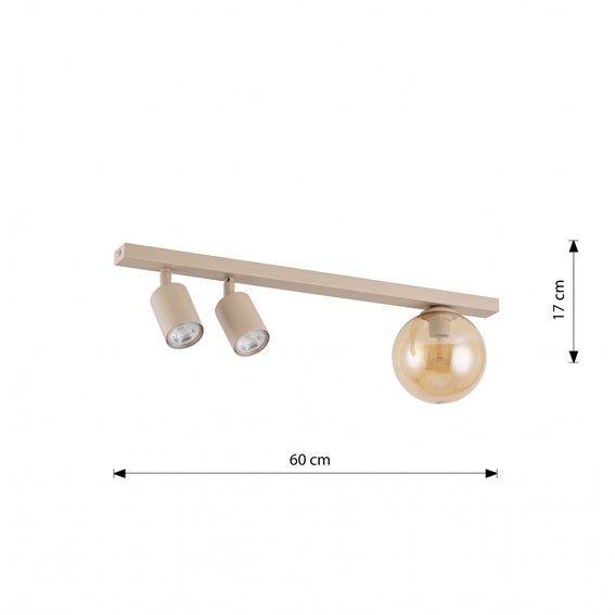 Lampa Sufitowa BASTER 3 Beżowy
