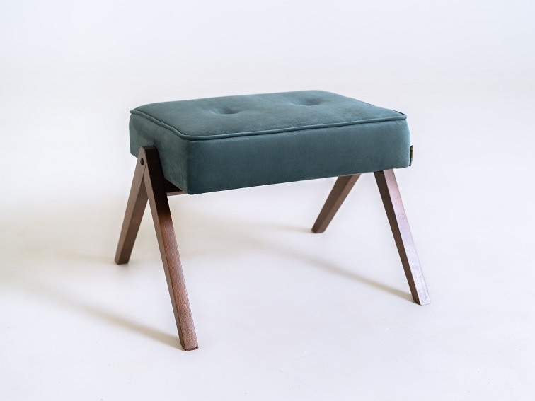 Podnóżek Vinc 58x42x44 Borówka Amerykańska/Orzech