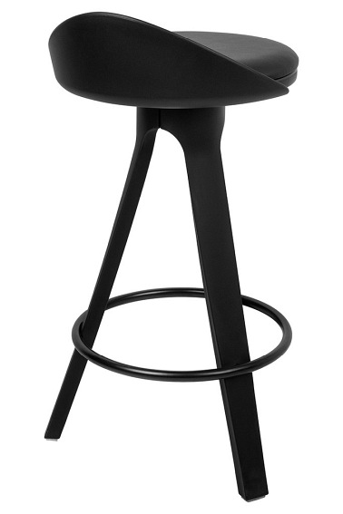 Krzesło Barowe MILA 65cm Czarny/Polipropylen