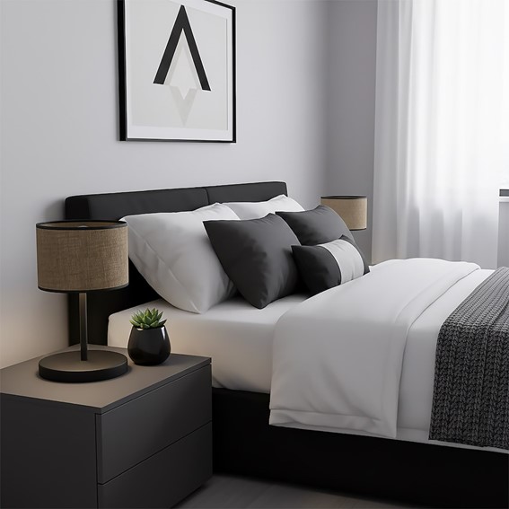 Lampa Biurkowa ECO LN1 Czarny/Brązowy