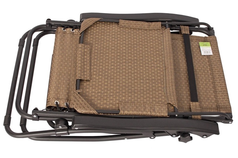 Leżak Ogrodowy z Daszkiem Zero Gravity Aruba Brązowy