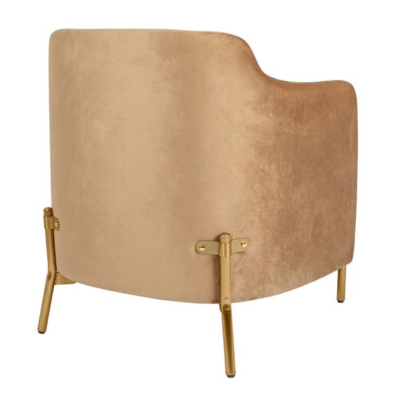 Fotel VENICE Biały/Brązowy/Złoty