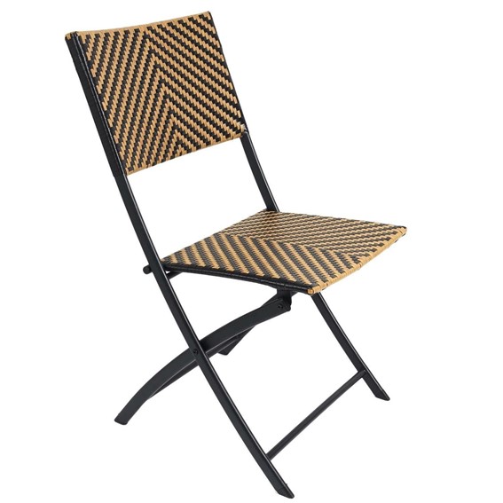Krzesło Składane MARRON Naturalny/Czarny