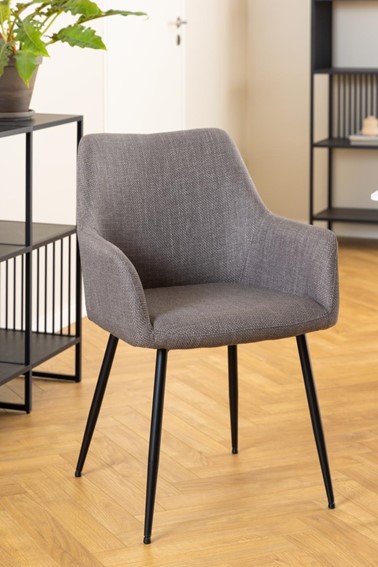 Krzesło LIZZY z Podłokietnikami Szary Jasny