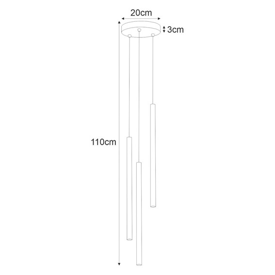 Lampa Wisząca GELATO K-4862 Czarny