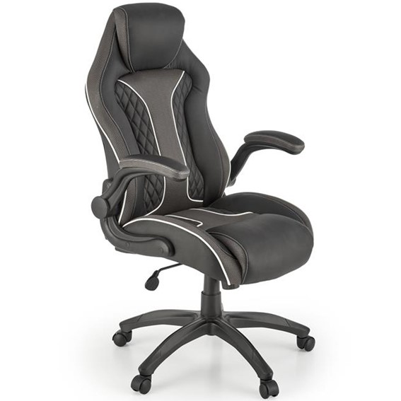 Fotel Gabinetowy HAMLET Czarny/Popielaty