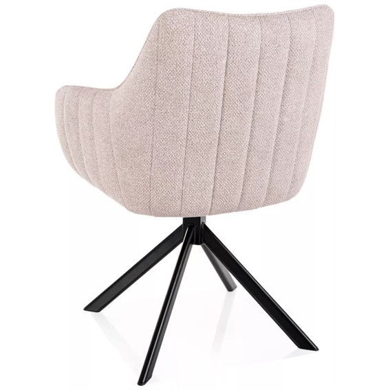 Krzesło AZALIA LEO Jasny Beż/Czarny Mat