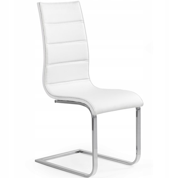 Krzesło K104 Chrom/Biały Ekoskóra