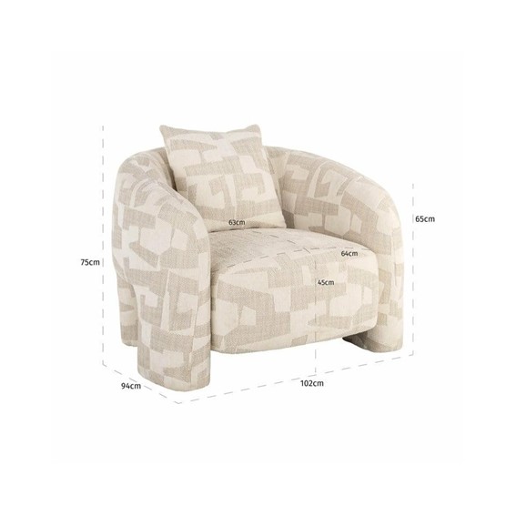 Fotel TUSCANY Beżowy