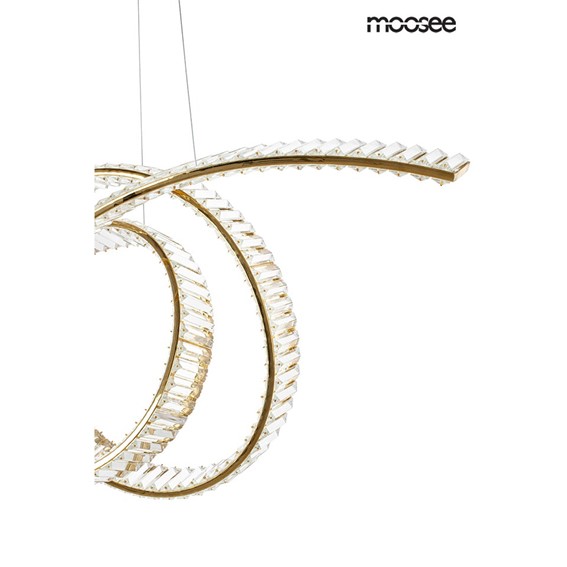 Lampa Wisząca WAVE 120 Złoty/Transparentny